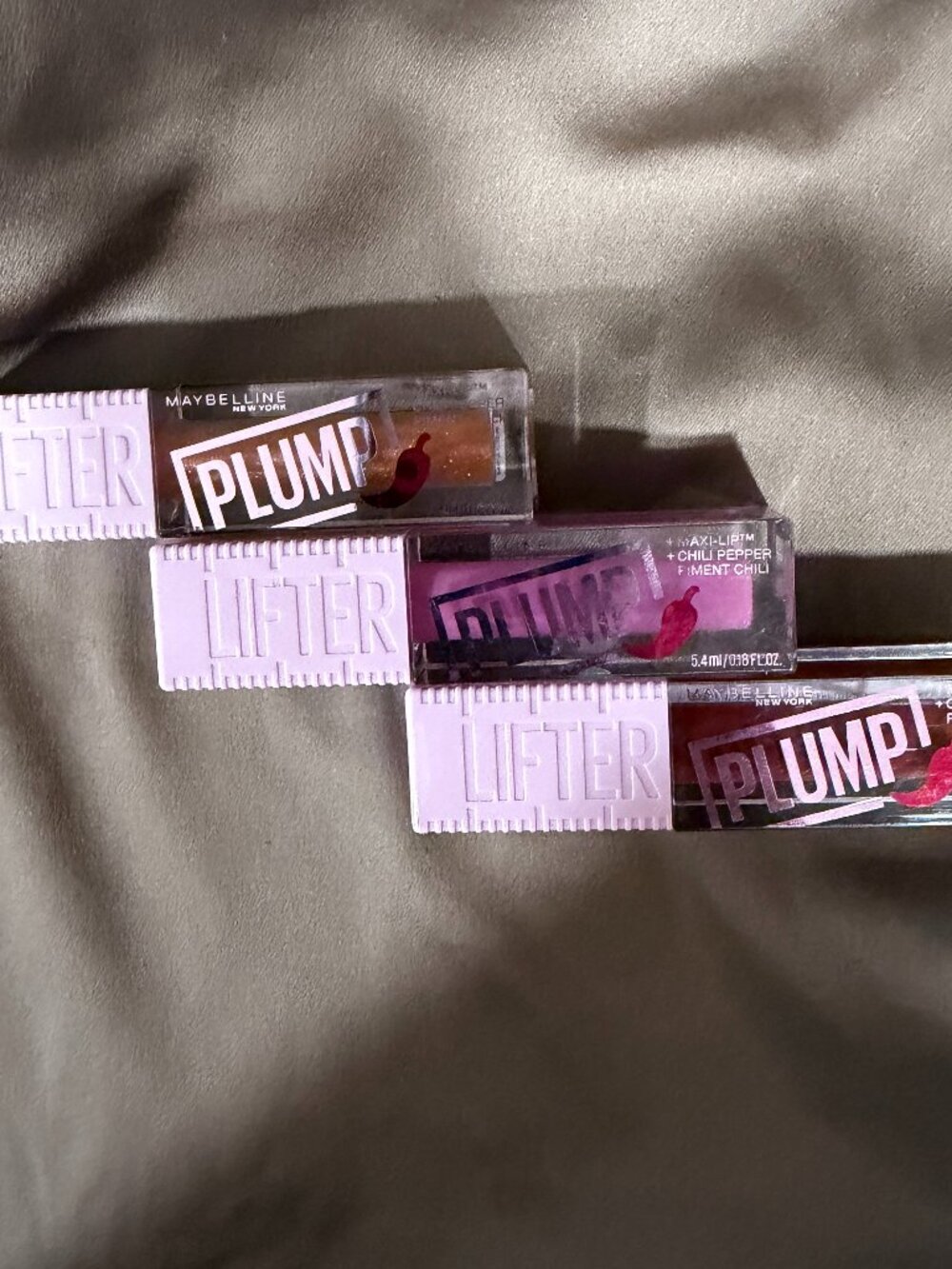 NWT Maybelline Lifter Plump Lip Gloss 3pc Set